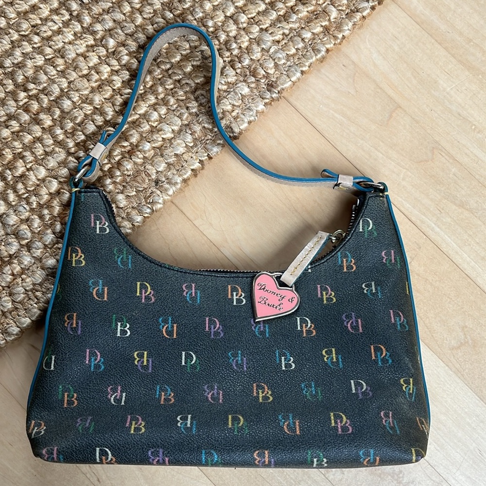 Dooney & Bourke Rainbow Signature Monogram Small Shoulder Bag